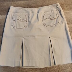 Loft Khaki Mini Skirt with Front Pocket Detail. SIZE 12P